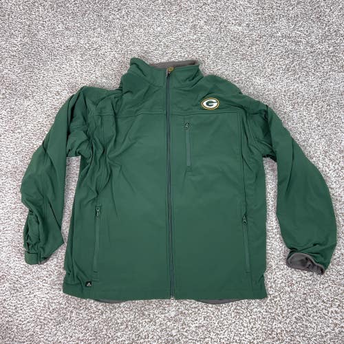 Vintage Green Bay Packers Jacket 2XL Mens Green NFL Football Softshell Lee Sport