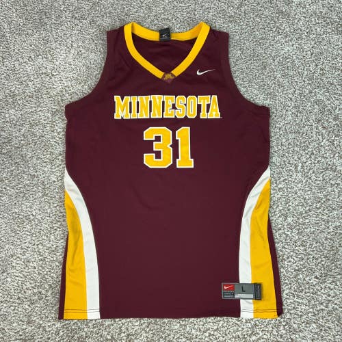 Minnesota Golden Gophers Jersey Men Large Maroon 31 Nike NCAA Basketball College