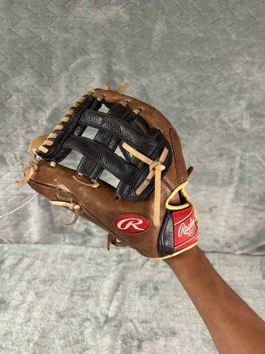 Brown Rawlings Premium Series LH Outfield Baseball Glove 12" (Used)
