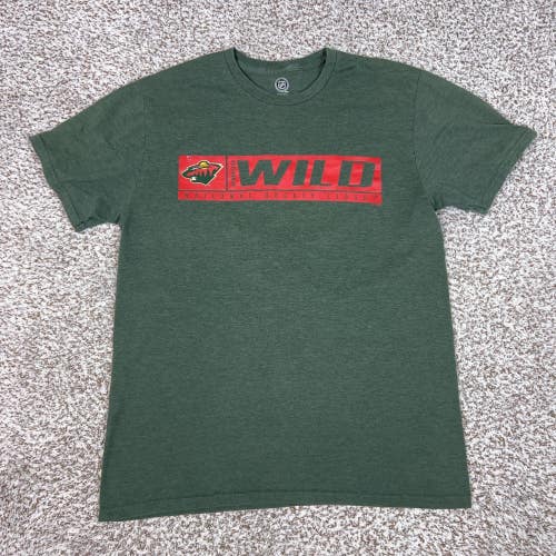 Minnesota Wild Shirt Mens Medium Green NHL Hockey Short Sleeve Tee T Shirt Logo