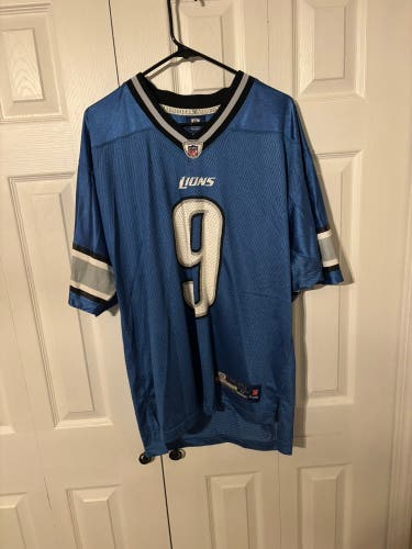 Detroit Lions Matt Stafford #9 Medium Men's Reebok Jersey (Used)