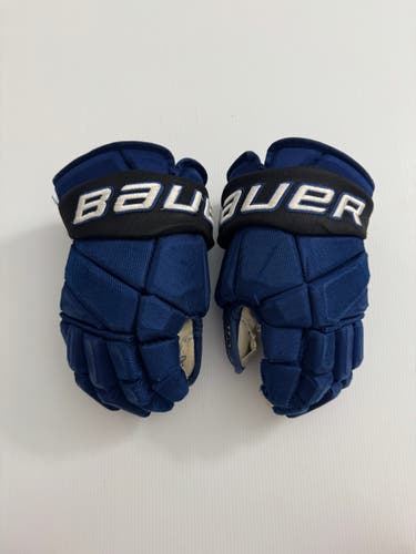 Used 14" Bauer Vapor Team Pro Stock Hockey Gloves - Royal/Black