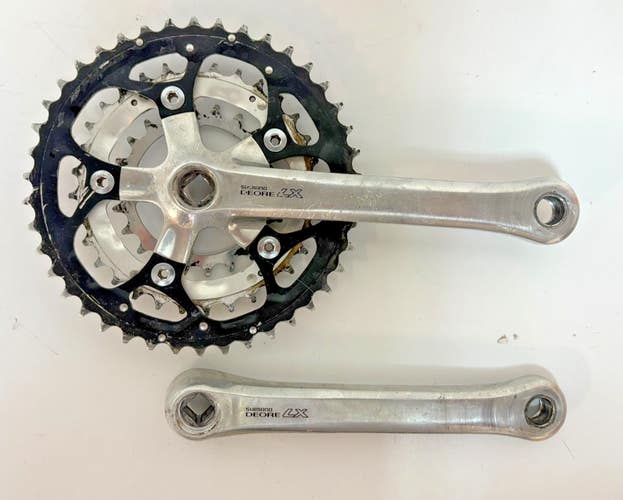 Vintage Shimano Deore LX FC-M563 175mm 42/32/22 Silver Aluminum Triple Crankset