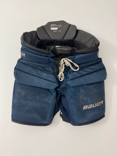 Used Senior Large Bauer Hockey Goalie Pants - Navy