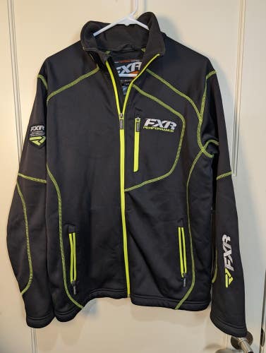 FXR Men's Size: M Elevation Tech Extreme Performance Zip Up Black & Green Jacket