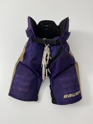 Used Senior Large Bauer Nexus Pro Stock Hockey Pants - Purple/Gold