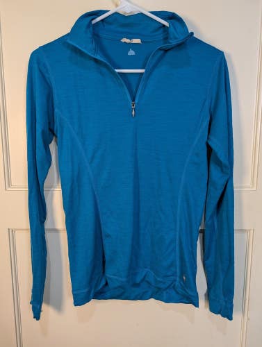 Smartwool Women's Merino Wool Base Layer 1/4 Quarter Zip Top Shirt Size: L