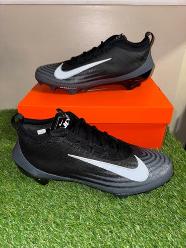 Men's 11 W Nike Zoom Vapor Elite PE Football Cleats Triple Black HV2724-001 NEW