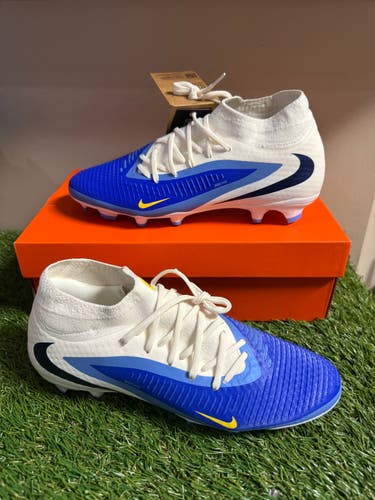 Mens 9.5 Nike Phantom Luna II Academy FG/MG Soccer Cleats Blue White HQ2279-400