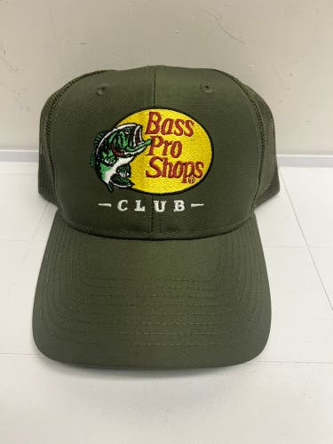 Bass Pro Shops Club Hat SnapBack Olive Green NWOT New Outdoors Fishing Hunting