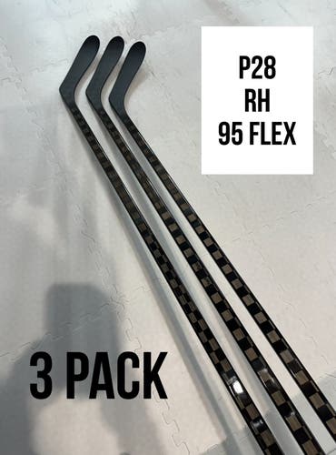 Senior(3x)Right P28 95 Flex ProBlackStock™ Unbranded Blackouts Pro Stock Nexus Hockey Sticks
