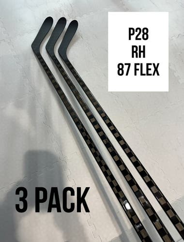 Senior(3x)Right P28 87 Flex ProBlackStock™ Unbranded Blackouts Pro Stock Nexus Hockey Sticks