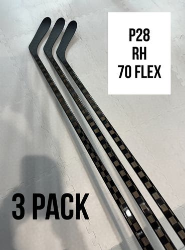 Senior(3x)Right P28 70 Flex ProBlackStock™ Unbranded Blackouts Pro Stock Nexus Hockey Sticks