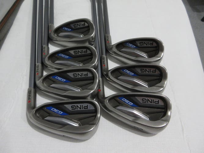 Ping G30 Iron Set - 7-PW, UW, SW, LW - Senior Flex Graphite - Red Dot