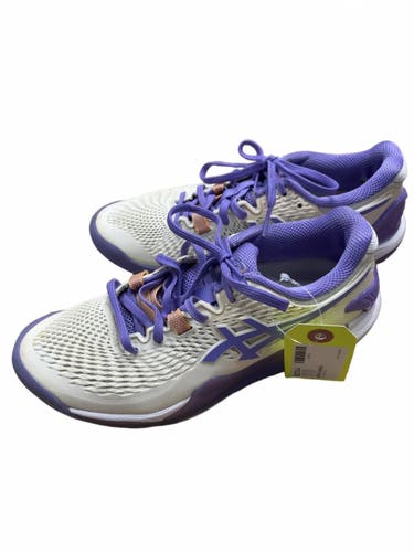 Asics Gel-Resolution Size 6.5 White/Purple Court Shoes