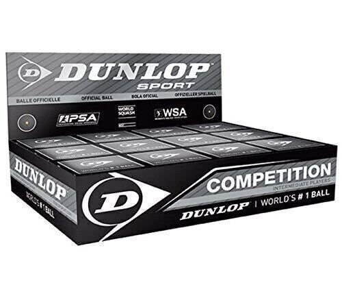 Dunlop Competition (Single Dot) Squash Ball BOX (12-Balls)