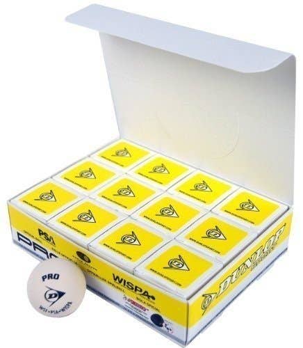 Dunlop Sports Pro Glass Court Squash Ball (White by Dunlop Sports