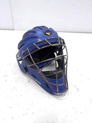 Used Mizuno HELMET UK Catchers Helmet w/Mask Royal Blue M/L 11860-S000315315
