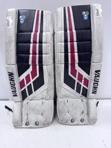 Used Vaughn VE8 Goalie Leg Pads Junior White 26" 11860-S000315359
