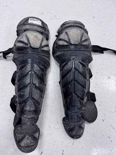 Used Adidas YOUTH Catchers Leg Guards Black Youth 11860-S000315409