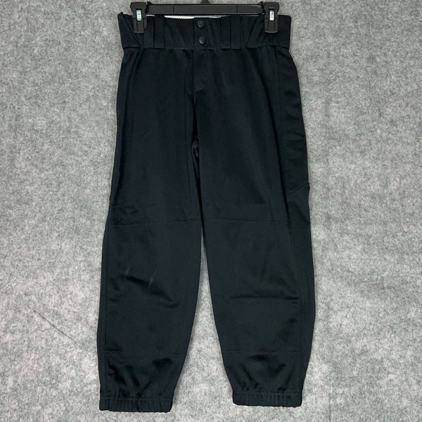 Under Armour Mens Football Pants Medium Black White Snap Button 3/4 Length ^ A23