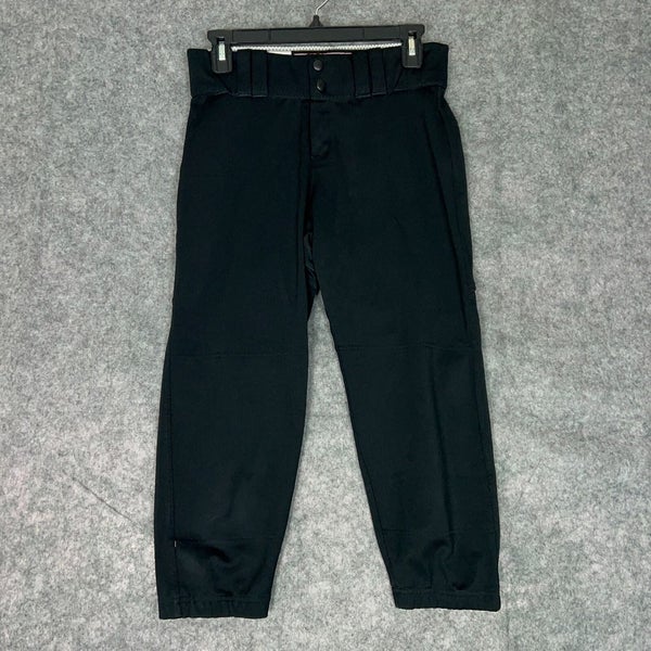 Under Armour Mens Football Pants Medium Black White Snap Button 3/4 Length ^ A24