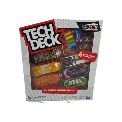 Tech Deck Real Sk8Shop Bonus Pack Toy Machine 6 Boards included NEW