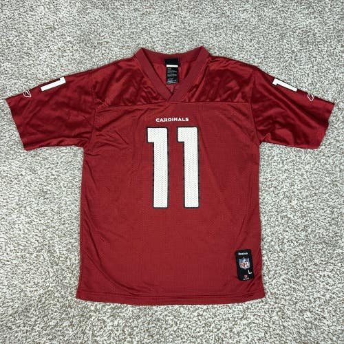 Arizona Cardinals Jersey Boys Large Red NFL Football Reebok Larry Fitzgerald 11