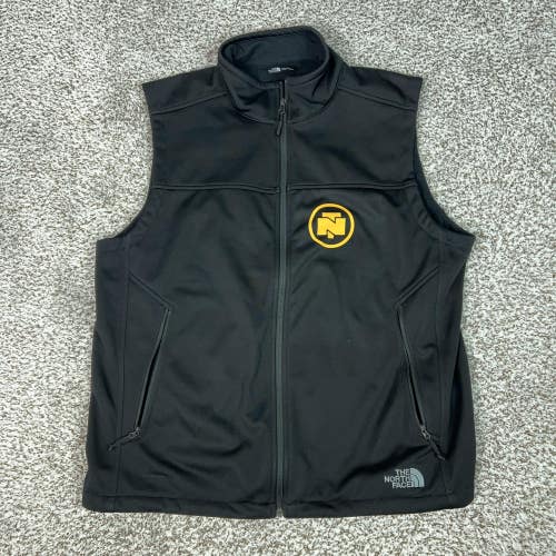 North Face Vest Mens XL Black Ridgewall Softshell Full Zip Logo Gorp Hiking Top