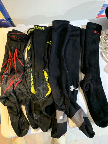 Bundle of Tall Hockey Skate Socks Large