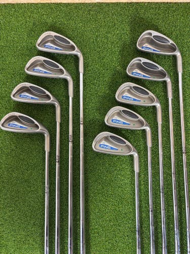 Men's 2004 Ping G2 Right Handed Iron Set Stiff Flex 9 Pieces (Used)