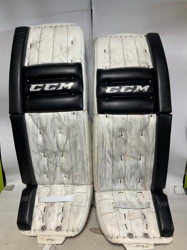 Used CCM RETOE FLEX PRO Goalie Leg Pads Senior White 34" 11823-S000041744