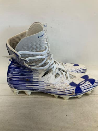 Used Under Armour Adult FB Cleats Silver/White/Royal Senior 12 11823-S000041740