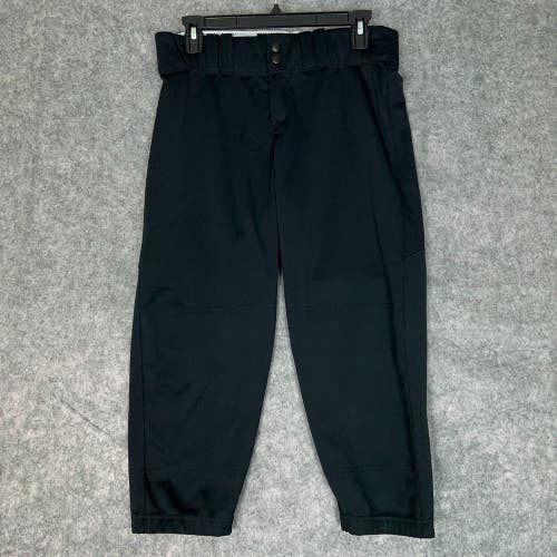 Under Armour Mens Football Pants Medium Black White Snap Button 3/4 Length A25