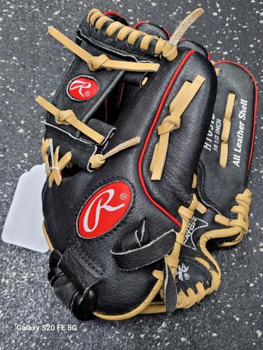 Used Rawlings HIGHLIGHT BB/SB Glove T-ball Black 10 1/2" 11849-S000044124