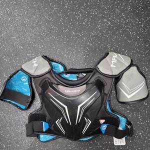 Used Maverik CHARGER EKG Lacrosse Shoulder Pads Black SM 11849-S000044119