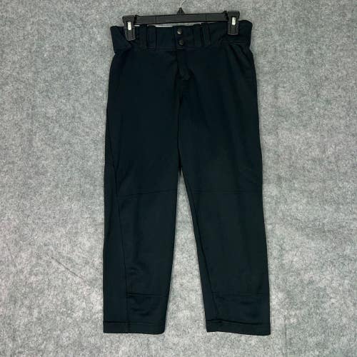 Under Armour Mens Football Pants Medium Black White Snap Button 3/4 Length A26