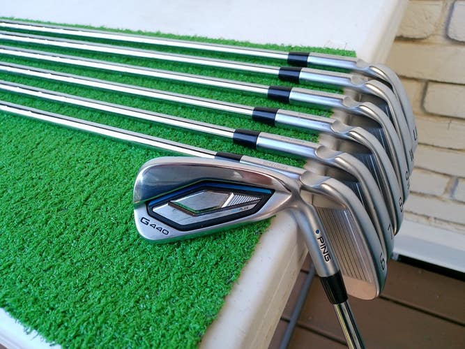 PING Blue Dot G440 (5i-AW) Iron Set w/ PING AWT X-Stiff Shafts - +1" length
