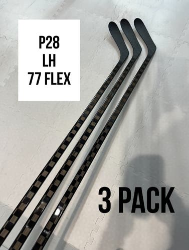 Senior(3x)Left P28 77 Flex ProBlackStock™ Unbranded Blackouts Pro Stock Nexus Hockey Sticks