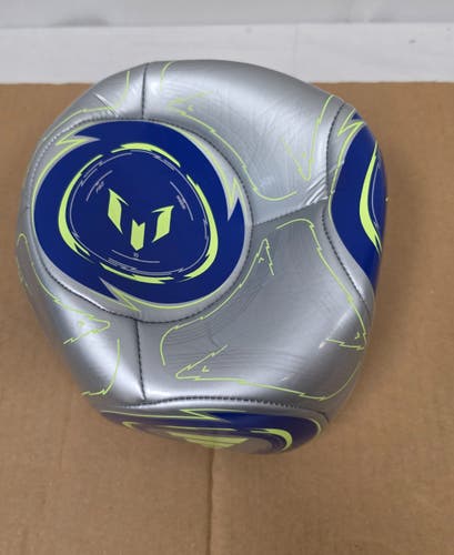 adidas Messi Club F50 Soccer Ball- SIZE 5 - Silver/Blue/Yellow - JE6455