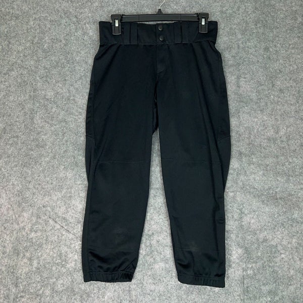 Under Armour Mens Football Pants Medium Black White Snap Button 3/4 Length ^ A27