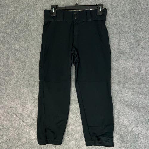 Under Armour Mens Football Pants Medium Black White Snap Button 3/4 Length ^ A31