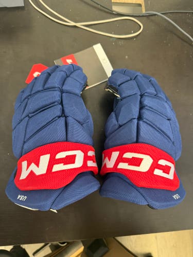 New TEAM USA CCM Jetspeed FT8 Pro Gloves | 13" - #683978308851