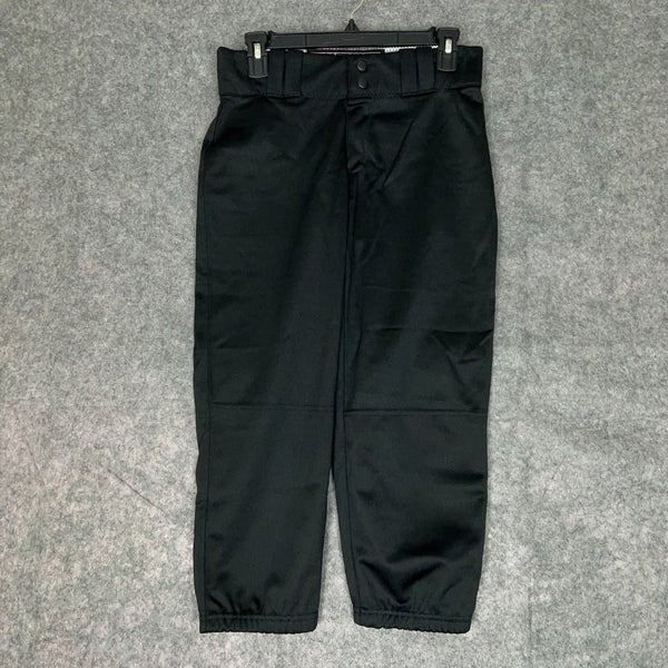 Under Armour Mens Football Pants Medium Black White Snap Button 3/4 Length ^ A34