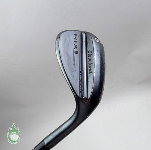 Used RH Cleveland RTX-6 Black LOW Wedge 58*-06 S400 Stiff Flex Steel Golf Club