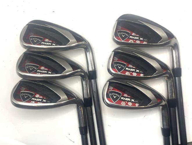 Ladies Callaway Razr X HL Iron Set  7-PW, AW, SW Women's 50g Graphite Shaft