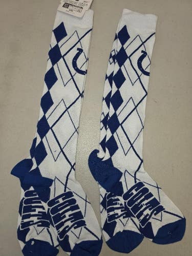 ST34 Mens Size NFL INDIANAPOLIS COLTS Lot of 2 Crew Socks MEDIUM 5-10 New
