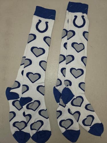 ST35 Mens Size NFL INDIANAPOLIS COLTS Lot of 2 Crew Socks MEDIUM 5-10 New
