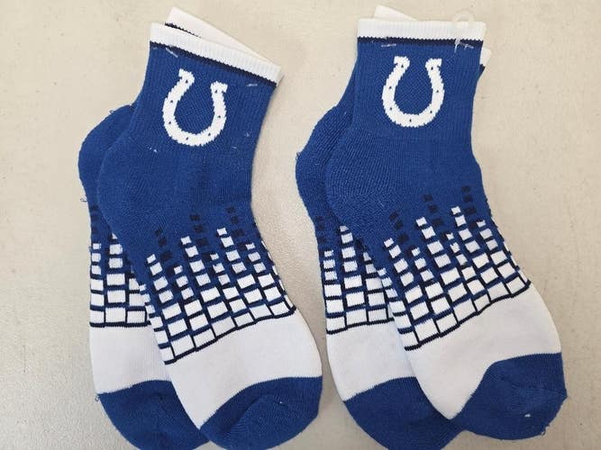ST20 Mens Size NFL INDIANAPOLIS COLTS Lot of 2 Crew Socks LARGE 8-13 New