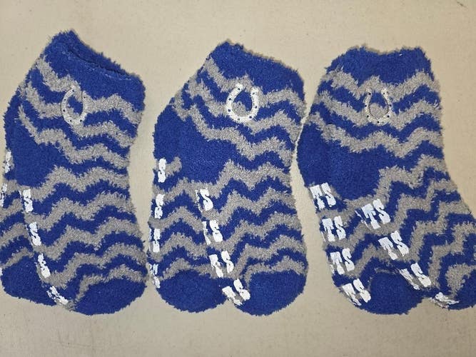 ST41 YOUTH 1-5 NFL INDIANAPOLIS COLTS Lot of 3 Crew Socks New